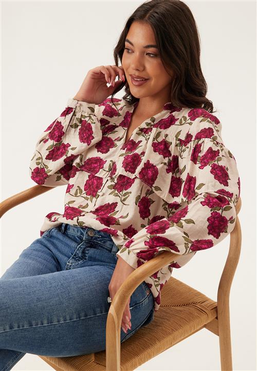 Emelie Olson X Bubbleroom Printed Frill Blouse