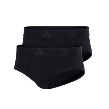 adidas 2P Active Flex Cotton 3 Stripes Low Rise Trunk Sort bomuld Large Herre