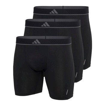 adidas 3P Active Micro Flex Boxer Brief Sort polyester Large Herre
