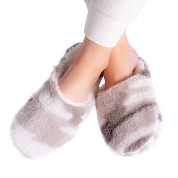 PJ Salvage Cozy Slipper Hvid Mønster Medium Dame