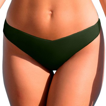 Wiki Low Cut Brazilian Bikini Brief Mørkgrøn  X-Large Dame