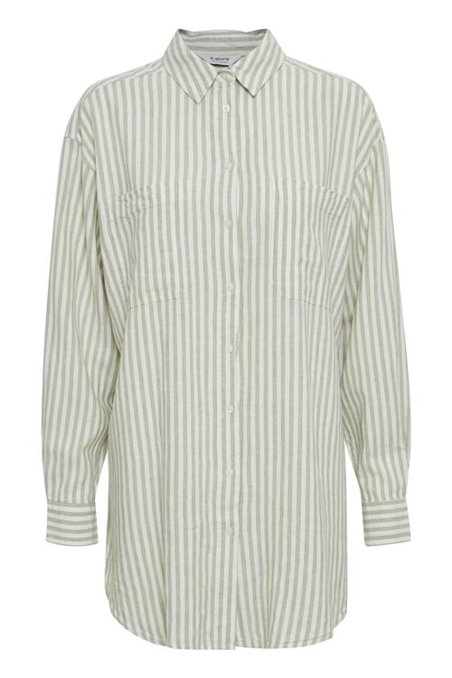 b.young Bluse 'FALAKKA'  grøn / hvid