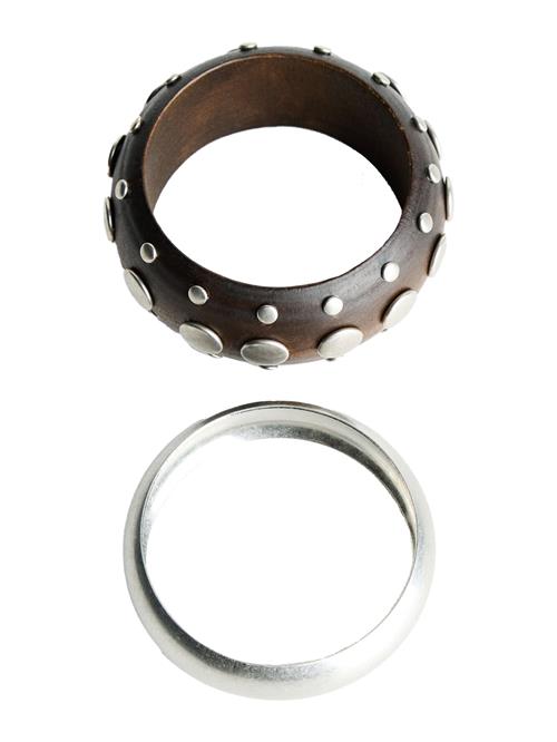Bershka Armbånd  mørkebrun / sølv