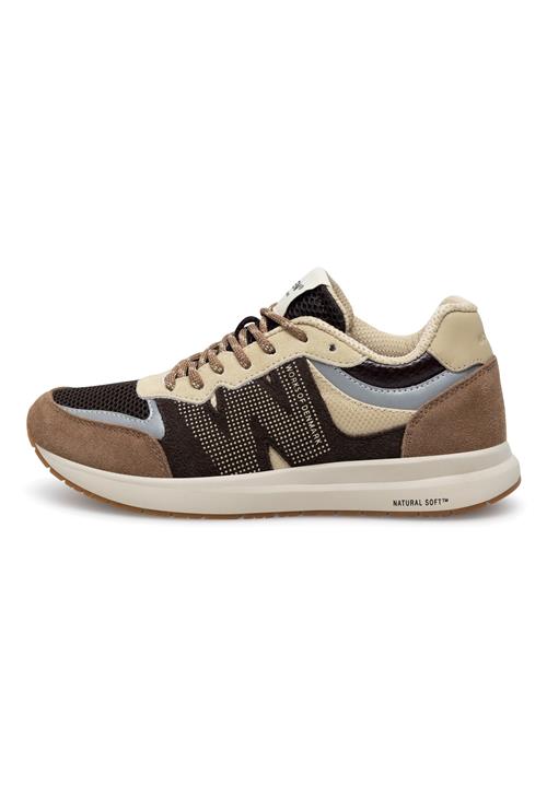 WODEN Sneaker low 'Rigmor Open Mesh'  creme / dueblå / brun / choko