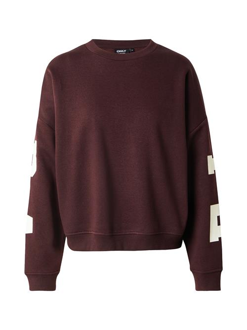 ONLY Sweatshirt  vinrød / hvid