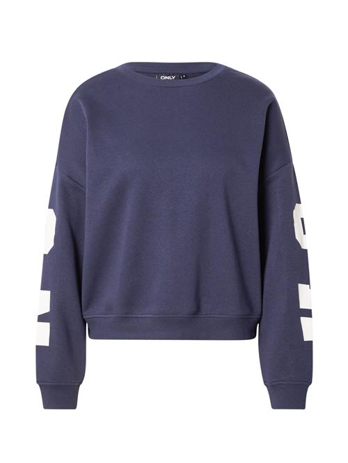 ONLY Sweatshirt  natblå / hvid