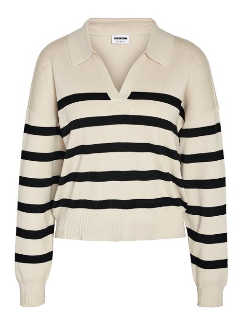 Nmfifi L/S Polo Neck Knit Fwd Noos NOISY MAY Cream
