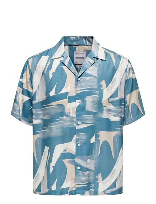Se Onsdash Life Reg Dig Aop Ss Resort Shirt ONLY & SONS Blue ved Booztlet