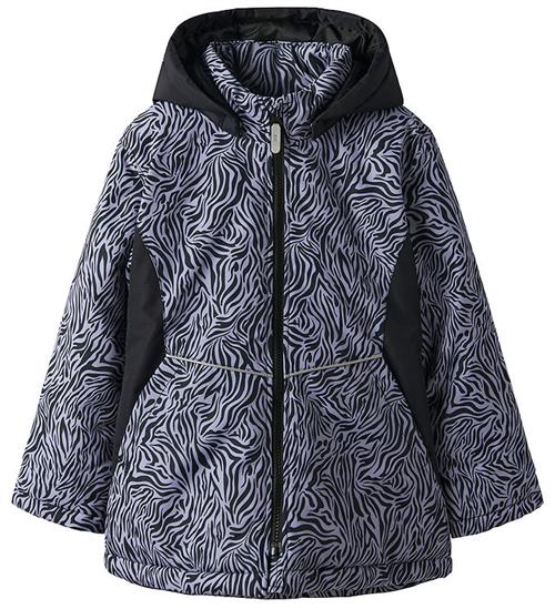 Name It Vinterjakke - Noos - NkfMaxi - Black/ZEBRA