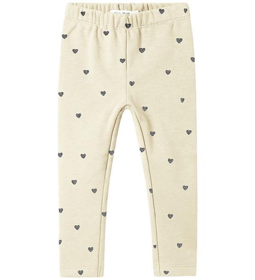 Name It Leggings m. Fleece - Noos - NmfTavina - Summer Sand m. H