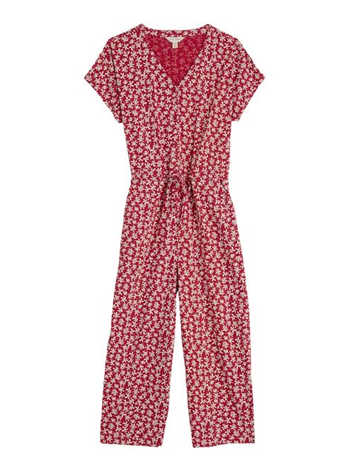 Seasalt Cornwall Jumpsuit 'Rose Trellis'  blodrød / offwhite
