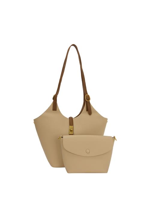 FELIPA Håndtaske '2-IN-1'  beige / brun