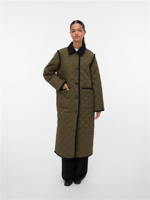 VERO MODA Overgangsfrakke  oliven / sort