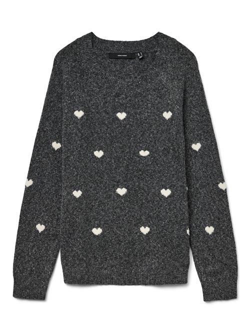 Vero Moda Curve Pullover 'DOFFY'  grå / hvid