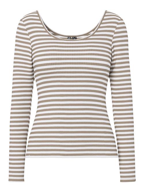 PIECES Shirts 'KITTE'  brun / hvid