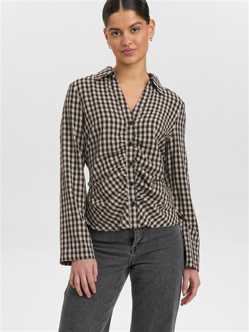 NÜMPH Shirts 'NUFELIX'  abrikos / sort