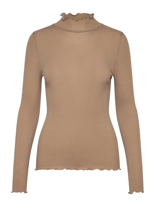 Rmwjohanne Wool Blend Ls T-Neck T-S RM By Rosemunde Beige