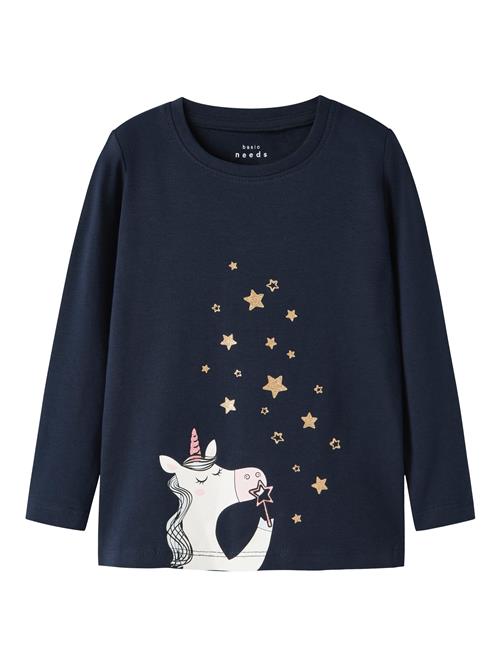 NAME IT Bluser & t-shirts 'NMFVIX'  navy / guld / hvid