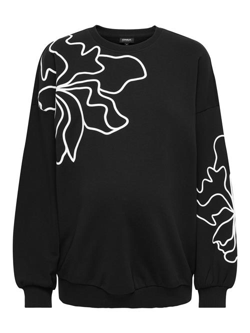 Only Maternity Sweatshirt 'OLMOdessa'  sort / hvid