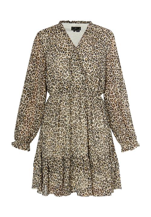 faina Sommerkjole  beige / gul / sort / sølv