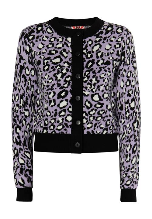 Se myMo ROCKS Cardigan 'Blonda'  lilla / sort / hvid ved About You