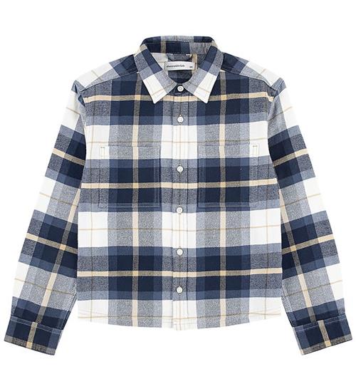 Abercrombie & Fitch Skjorte - Navy Blazer/Beige