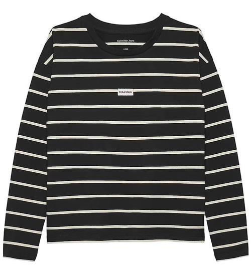 Calvin Klein Bluse - Stripe - CK Black/Whitecap Gray