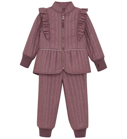 En Fant Termosæt m. Flæser/Glitter - Rose Taupe