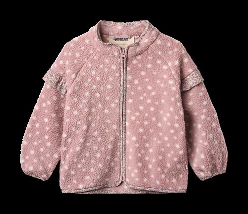 Wheat Ellena Fleece-jakke Rosewood Dots  Rosewood Dots 116 cm  Lyserød  116 cm  kvinde