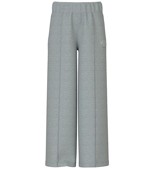 Name it Sweatpants - NkfVenus - Gråmeleret/ Heart Rackets