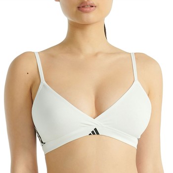 adidas Bh Sport Active 3 Stripes Triangle Bralette Hvid bomuld X-Small Dame