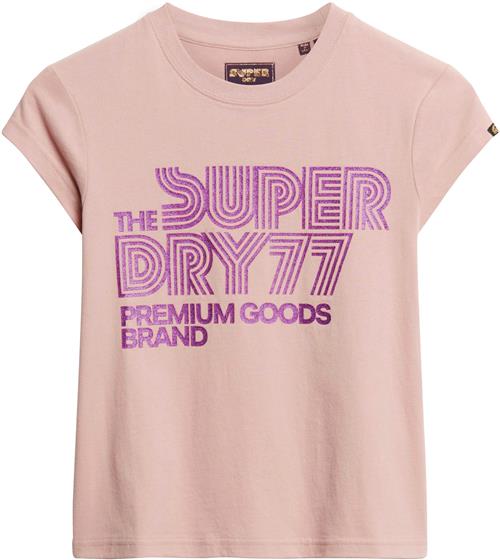 Superdry Shirts  mørkelilla / lyserød
