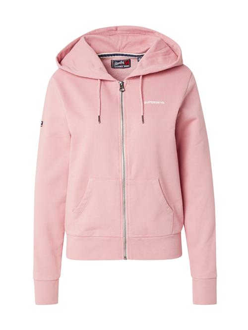 Superdry Sweatjakke  lyserød / hvid