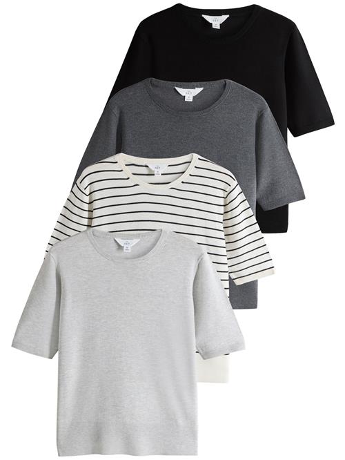 The Set Pullover  lysegrå / mørkegrå / sort / naturhvid