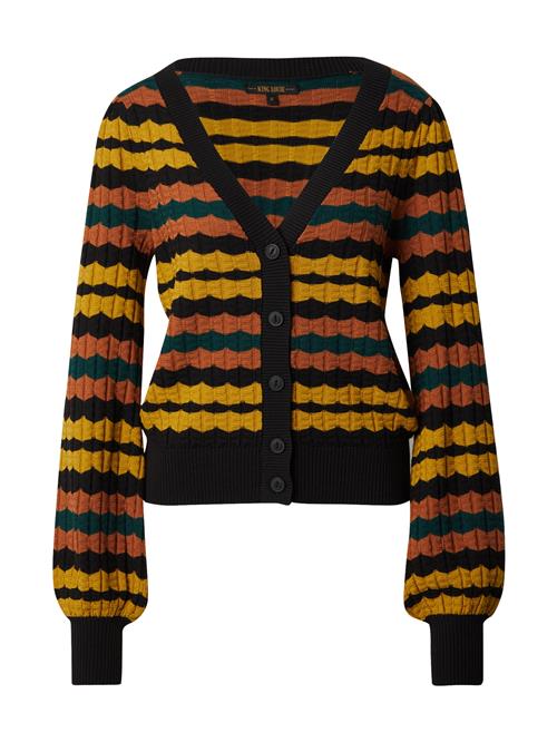 King Louie Cardigan  mørkegul / smaragd / sort
