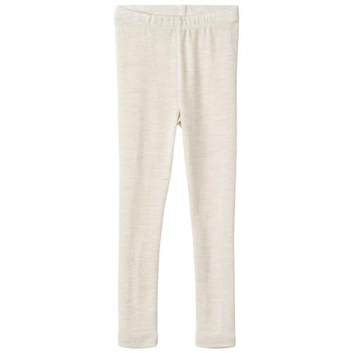Wheat Agi Leggings I Uld Eggshell Melange  Cream 50 cm  Creme  50 cm  Unisex