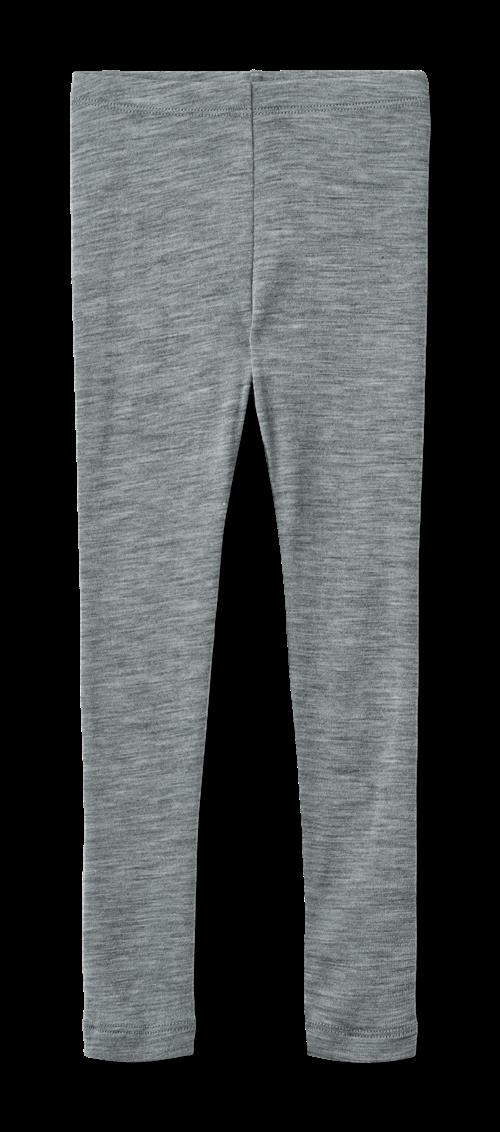 Wheat Agi Leggings I Uld Melange Grey  Melange Grey 110 cm  Grå  110 cm  Unisex
