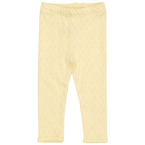 Copenhagen Colors GOTS Heart Pointelle-leggings Pale Yellow 62 cm  Gul  62 cm  kvinde