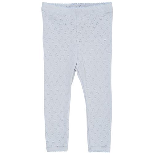 Copenhagen Colors GOTS Heart Pointelle-leggings Dusty Blue 56 cm  Blå  56 cm  mand