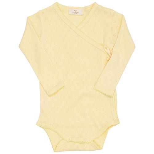 Copenhagen Colors Babybody I Pointelle Bleggul 68 cm  Gul  68 cm  kvinde