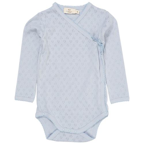 Copenhagen Colors GOTS Heart Baby Body Dusty Blue 56 cm  Blå  56 cm  mand