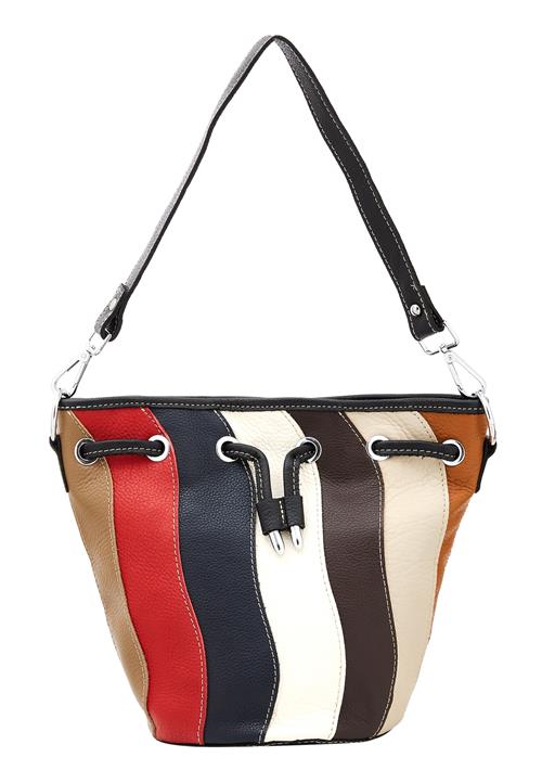 FELIPA Posetaske  navy / mørkebrun / knaldrød / hvid