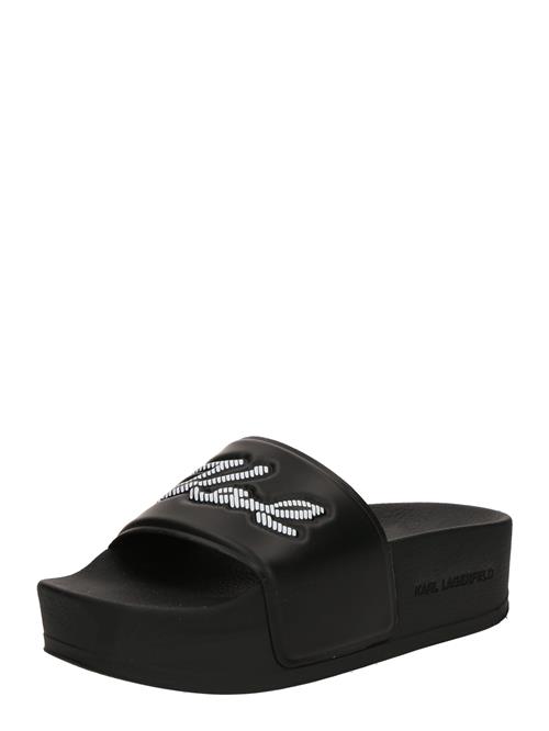 Se Karl Lagerfeld Pantoletter  sort / hvid ved About You