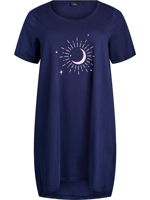 Zizzi Natskjorte 'MALLY'  navy / lyselilla