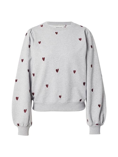 Fabienne Chapot Sweatshirt 'Dina'  grå / mørkerød
