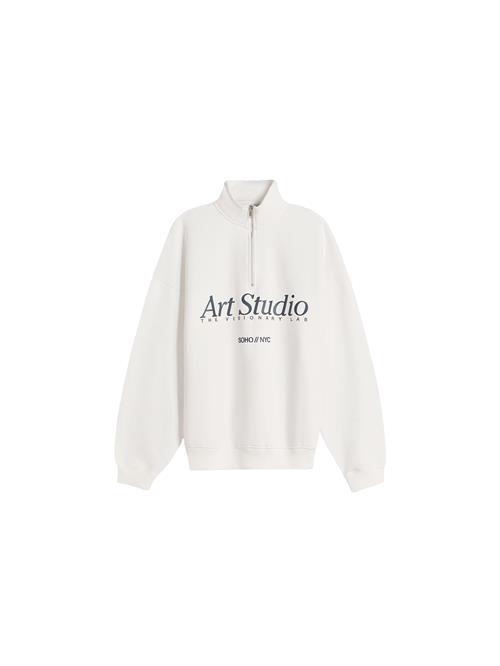 Bershka Sweatshirt  navy / hvid
