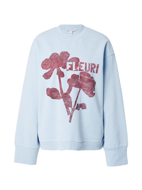 TOPSHOP Sweatshirt 'Gaby'  lyseblå / bordeaux