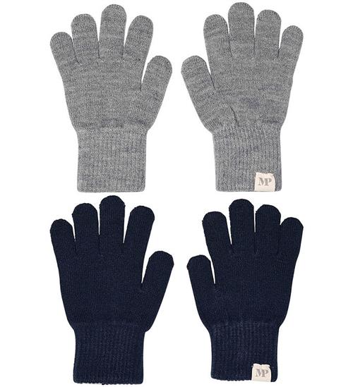 MP Handsker - Uld - Comfy - 2-pak - Mix Light Grey/Mel Blue