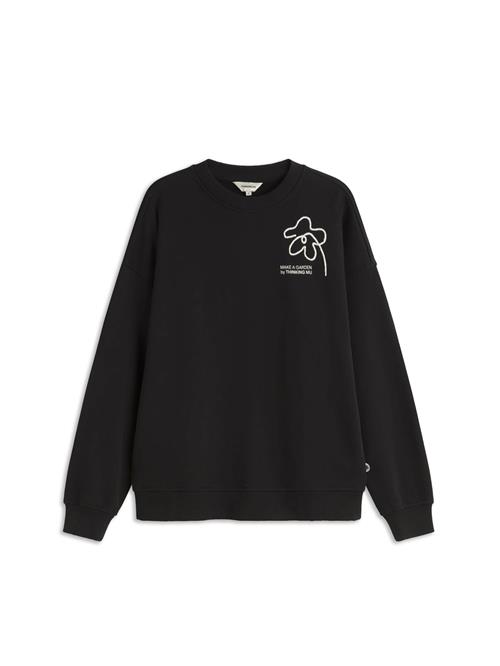 Thinking MU Sweatshirt 'Flower Rope'  sort / hvid