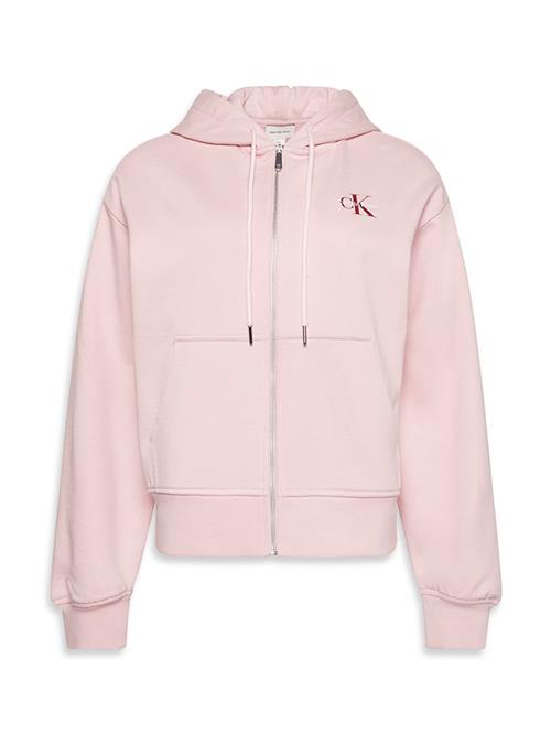 Calvin Klein Jeans Sweatjakke  pastelpink / bordeaux / hvid